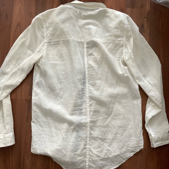 Calvin Klein White Button-Up Blouse - Picture 2 of 4